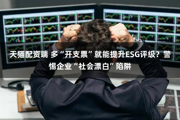 天猫配资端 多“开支票”就能提升ESG评级？警惕企业“社会漂白”陷阱